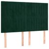 vidaXL H&ouml;fu&eth;gafl d&ouml;kkgr&aelig;nn 144x5x118/128 cm flauel
