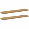 vidaXL Vegghylla 2 pcs Br&uacute;nn 120 x 23,5 x 4 cm Samsettur vi&eth;ur