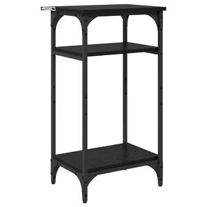 vidaXL Hli&eth;arbor&eth; Svartur Eik 40 x 30 x 75 cm Samsettur vi&eth;ur