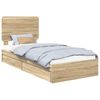 vidaXL Geymslu R&uacute;m me&eth; sk&uacute;ffu Sonoma Eik 100 x 200 cm Samsettur vi&eth;ur