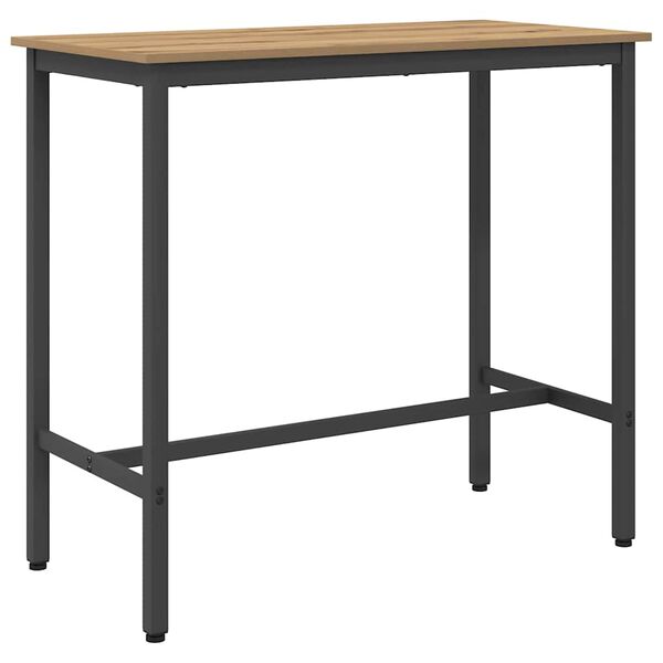 vidaXL bor&eth; Artisan Eik 100 x 50 x 90,5 cm Vinnslutr&eacute; og st&aacute;li