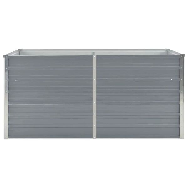 vidaXL Upph&aelig;kka&eth; Be&eth; &iacute; Gar&eth;inn 160x80x45cm Galvanisera&eth; St&aacute;l Gr&aacute;tt