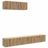 vidaXL 3 stykki veggfestur sj&oacute;nvarpssk&aacute;pur Artisan Oak 100x30x30 cm