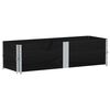 vidaXL Brettakragar 2 stk. Svartur 150x50 cm Gegnheil Fura
