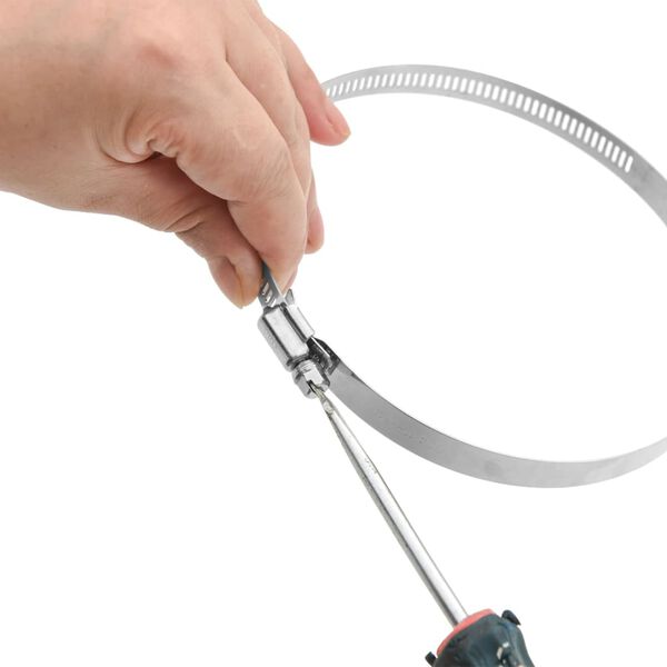 vidaXL Sl&ouml;nguklemmur 6 stk 91-140 mm 304 Ry&eth;fr&iacute;tt St&aacute;l