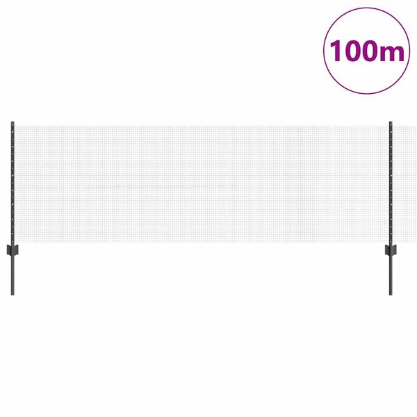 vidaXL Gir&eth;ing me&eth; p&oacute;st Gr&aacute;r 0,8 x 100 m St&aacute;l og PVC