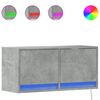vidaXL Veggsj&oacute;nvarpssk&aacute;pur me&eth; LED-lj&oacute;sum Steypugr&aacute;r 80x31x38 cm