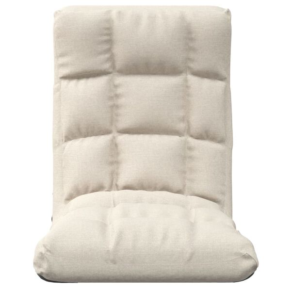 vidaXL Samanbrjótanlegt Gólfsæti Kremlitað Dúkur