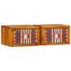 vidaXL Noat&ouml;flu sk&aacute;pur me&eth; sk&uacute;ffu 2 pcs Br&uacute;nn 35 x 30 x 22 cm