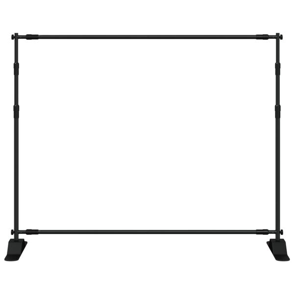 vidaXL Bakgrunnsstandar 2 stk. Svart 254x243 cm Stál