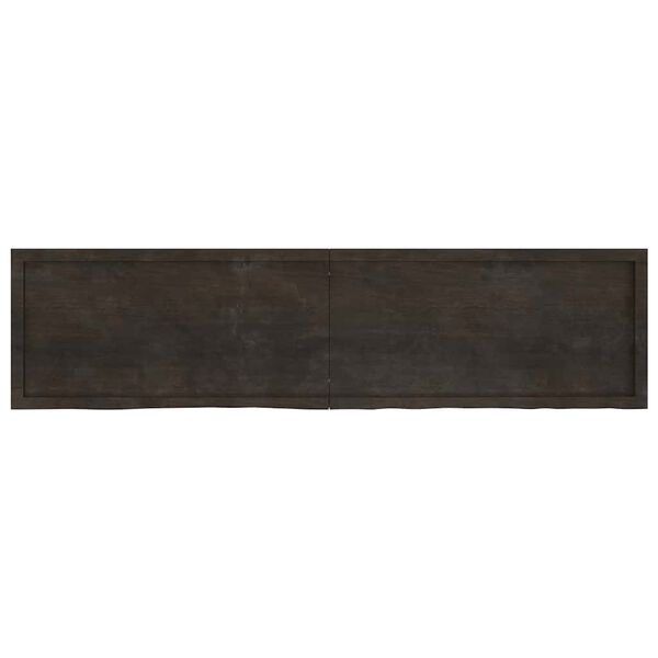 vidaXL Ba&eth;herbergisbor&eth;plata Br&uacute;nn 100x50x(2-6)cm Me&eth;h&ouml;ndla&eth;ur Vi&eth;ur