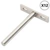 vidaXL Flj&oacute;tandi hillufestingar 12 stk &Oacute;s&yacute;nilegt &Oslash;10x100 mm