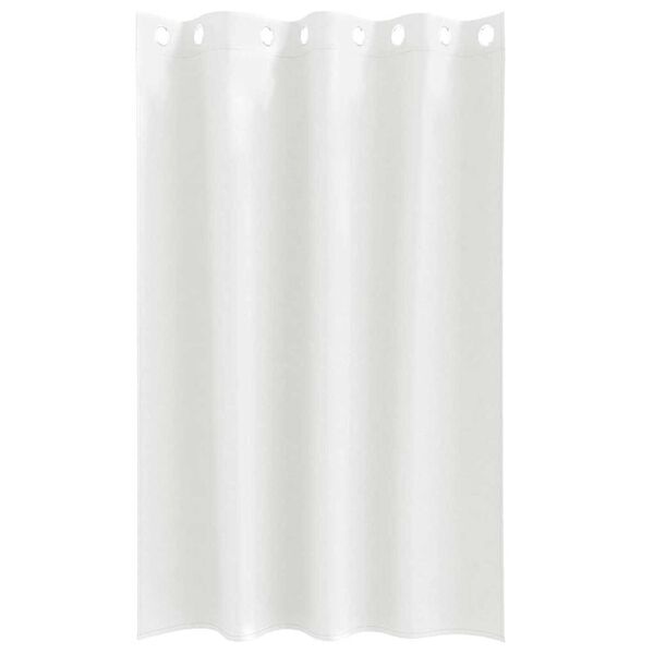 vidaXL Svartgard&iacute;nur me&eth; hringjum 2 pcs Hreint Hv&iacute;tt 175 x 140 cm