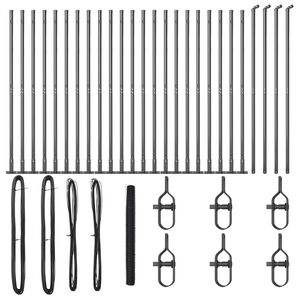 vidaXL Gir&eth;ingarp&oacute;stur Gr&aacute;r 50 x 1,5 m (36 mm net) St&aacute;l og PVC