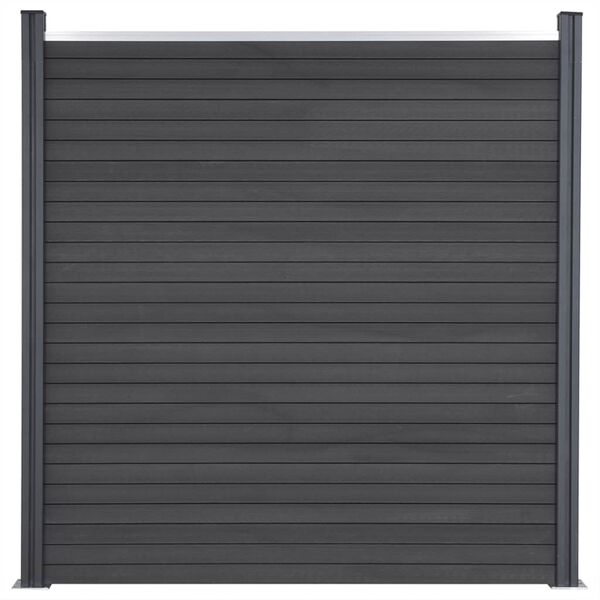 vidaXL Gir&eth;ingarpl&ouml;tusett Gr&aacute; 872x186 cm WPC