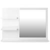 805012 vidaXL Bathroom Mirror High Gloss White 60x10,5x45 cm Chipboard