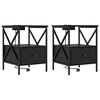 vidaXL Noat&ouml;flu sk&aacute;pur 2 pcs Svartur Eik 41,5 x 40,5 x 55 cm