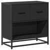 vidaXL n&aacute;ttbor&eth;ssk&aacute;pur Svartur 60x31x60 cm Hanna&eth;ur vi&eth;ur og m&aacute;lmur