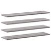 vidaXL Vegghillur 4 stk. Gr&aacute;ar Sonoma 80x20x1,5 cm Samsettur Vi&eth;ur