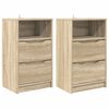 vidaXL N&aelig;turbor&eth; 2 pcs Sonoma Eik 40 x 30 x 467 cm Samsettur vi&eth;ur