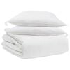 vidaXL R&uacute;mfatasett me&eth; kodda 3 pcs Hv&iacute;tt D&uacute;nfja&eth;rir