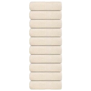 vidaXL &THORN;vottahandkl&aelig;&eth;i FROGN 10 stk. Kremlitu&eth; 30x30 cm 360 gsm