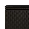 vidaXL 6 stykki gar&eth;s&oacute;fasett me&eth; p&uacute;&eth;um Black Poly Rattan Acacia