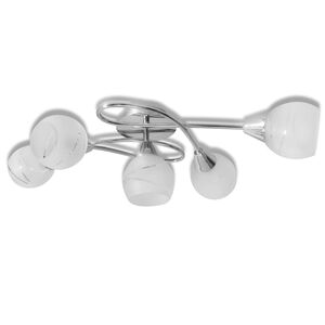 Loftljós með Glerskermum fyrir 5 E14 Perur