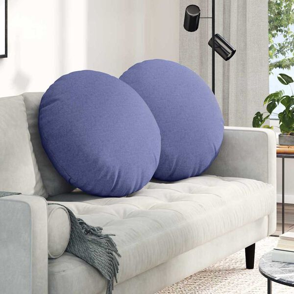 vidaXL Setjp&uacute;&eth;ar 2 pcs Jeansbl&aacute;r &Oslash;80 x 29 cm d&uacute;kur