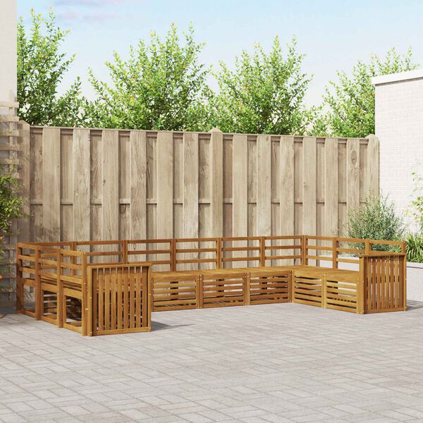 vidaXL S&oacute;fasett 10 pcs N&aacute;tt&uacute;rulegur Hrein akas&iacute;utr&eacute;