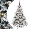 vidaXL Gervi j&oacute;latr&eacute; me&eth; 150 LED me&eth; standi Hv&iacute;tt 120 cm PE og PVC