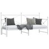 vidaXL Daybed me&eth; r&uacute;llu &aacute;n d&yacute;nu Hv&iacute;tt 75x190 cm St&aacute;l