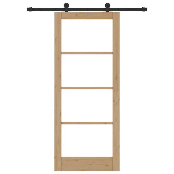 vidaXL Rennidyr ORKDAL N&aacute;tt&uacute;rulegur 83 x 202 cm Gegnheil fura og gler