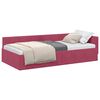 vidaXL Hornr&uacute;m ramma me&eth; h&ouml;fu&eth;gafl V&iacute;nrau&eth;ur 90 cm x 190 cm Flauel