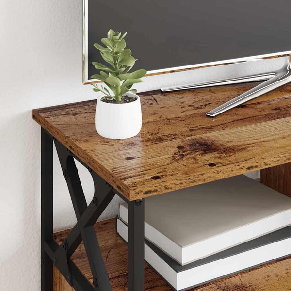 vidaXL Sj&oacute;nvarpssk&aacute;pur me&eth; sk&uacute;ffu Gamall vi&eth;ur 90 x 33 x 45 cm