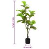 vidaXL gervi Ficus Tree 30 Lauf 125 cm Gr&aelig;nt
