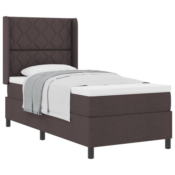 vidaXL Kassi vorinn r&uacute;m me&eth; d&yacute;nu D&ouml;kk br&uacute;nt 200 x 100 cm d&uacute;kur