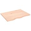 vidaXL Bor&eth;plata 80x60x2 cm &Oacute;me&eth;h&ouml;ndlu&eth; Gegnheil Eik