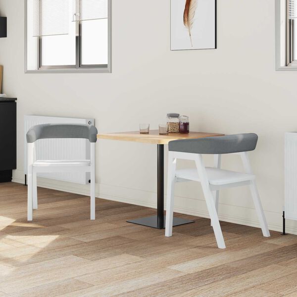 vidaXL Matsalst&oacute;lar 2 pcs Hv&iacute;tt 54 x 57 x 73 cm Solid Gummi Wood