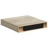 vidaXL Vegghengdar Hillur 4 stk. Eikarlita&eth;ar 23x23,5x3,8 cm MDF