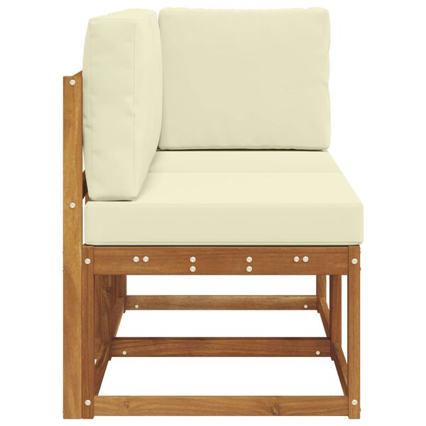 vidaXL &Uacute;tistrokkur mi&eth;- og hornsofa 2 Stykki N&aacute;tt&uacute;rulegt og Krem