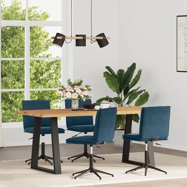 vidaXL Bor&eth;stofust&oacute;lar 4 stk. Bl&aacute;tt Flauel