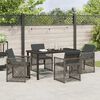 vidaXL Gar&eth;ur bor&eth;sett 5 pcs Gr&aacute;r p&oacute;l&yacute;rattan
