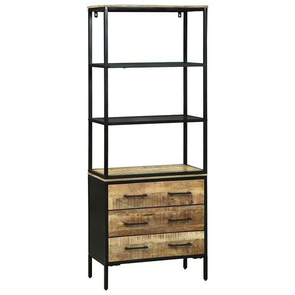 vidaXL Háborð Brúnn 70 x 35 x 180 cm Gegnheill mangóviður