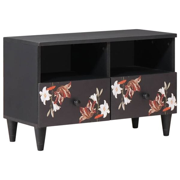 vidaXL Geymsk&aacute;pur me&eth; sk&uacute;ffu Marglitur 70 x 33,5 x 46 cm Hart mang&oacute;tr&eacute;