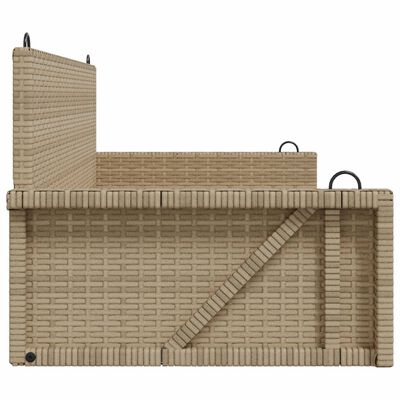 vidaXL Rólubekkur Drapplituð 119x56x48 cm Pólýrattan