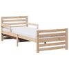 vidaXL Ramsv&iacute;k me&eth; d&yacute;nu me&eth; h&ouml;fu&eth;gafl Br&uacute;nn 80 x 200 cm Solid furuhikk