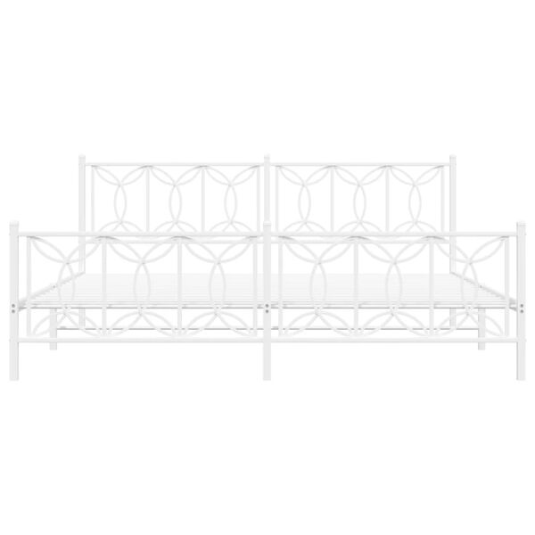 vidaXL R&uacute;mgrind &uacute;r M&aacute;lmi &aacute;n D&yacute;nu me&eth; F&oacute;tagafli Hv&iacute;t 193x203 cm