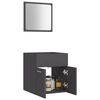804775 vidaXL 2 Piece Bathroom Furniture Set Grey Chipboard