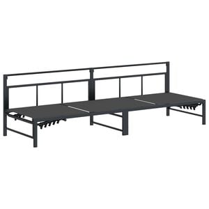 vidaXL S&oacute;lst&oacute;l Svart 200 x 62 x 59,5 cm Vefna&eth;ur